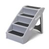 Pet ladder with bracket - gray