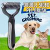 Pet Deshedding Brush Dog Cat Hair Remover Mitt Massage Brush Grooming Brush Comb