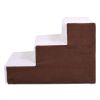 3 Steps Pet Stairs for Dogs and Cats - brown&white