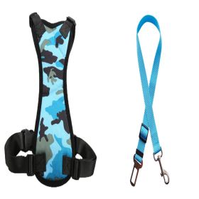 Car Seat Belts For Pets (Option: Blue-L)