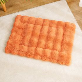 Winter Warm Cat Mat, Sleeping Plush Pet Mat (Option: Warm orange-XL)