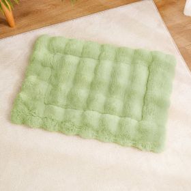 Winter Warm Cat Mat, Sleeping Plush Pet Mat (Option: Light Green-XL)