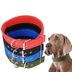 Pet Collar Simple Solid Color Dog Collar Leather Lining Adjustable Small Dog Collar Bichon Labrador Medium To Large Dog Collar (Kleur: green)