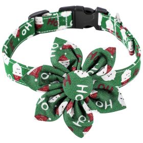 Sunflower Christmas Pet Collar Pet Bow Tie Collar With Adjustable Buckle For Dogs And Cats (Color: Army Green)