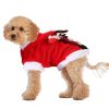 Pet Christmas Clothes Santa Claus Reindeer Antlers Costume Winter Outfit New Year Coat