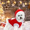 Pet Christmas Clothes Santa Claus Reindeer Antlers Costume Winter Outfit New Year Coat