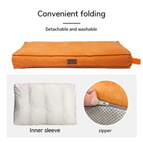 Small And Medium-sized Dogs Bed Removable And Washable Border Shepherd Kennel Four Seasons Universal Sleeping Sofa Pet (Option: S-Orange (washing)