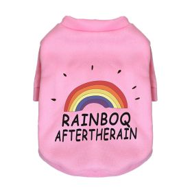 New Dog Pet Clothing Sweater Fleece-lined (Option: Rainbow Pink-S)